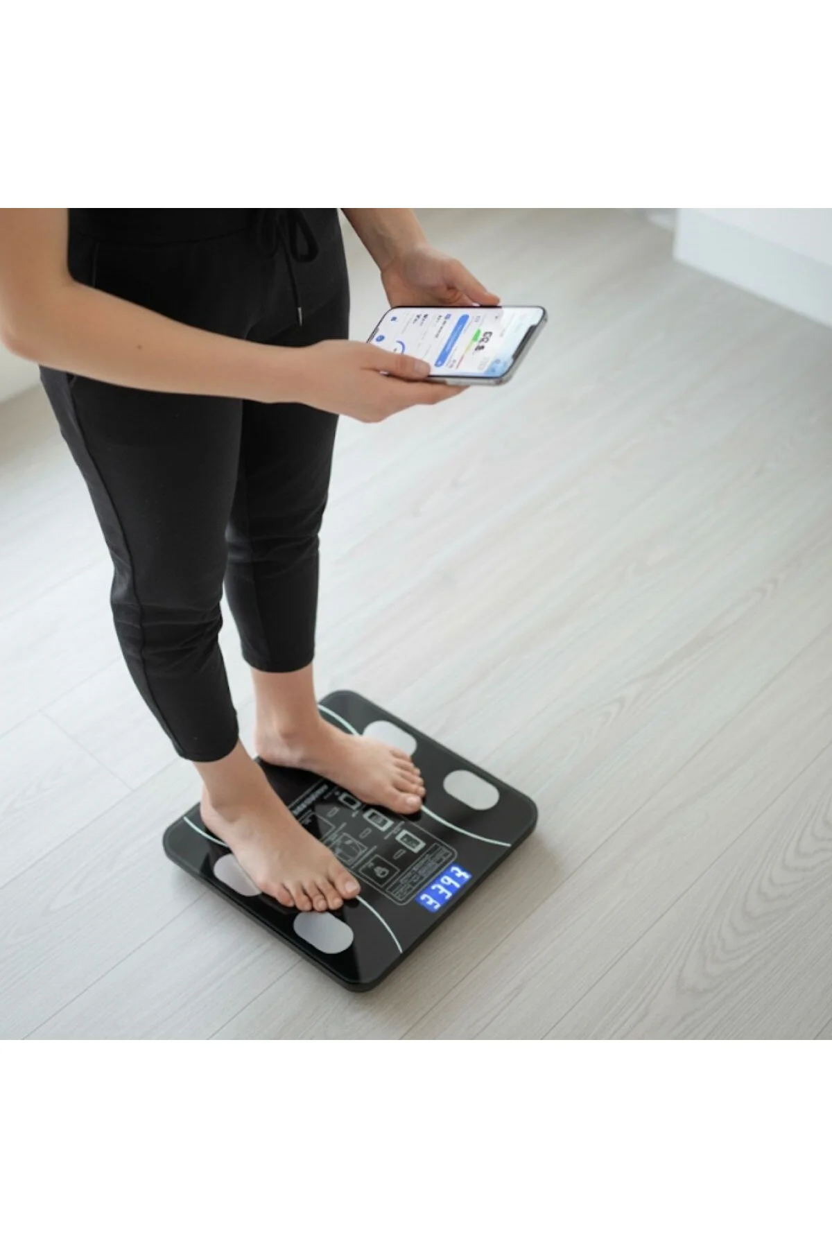 BUFFER® Dijital Baskül Yağ Ölçer Fonksiyonlu Akıllı Baskül Blueto