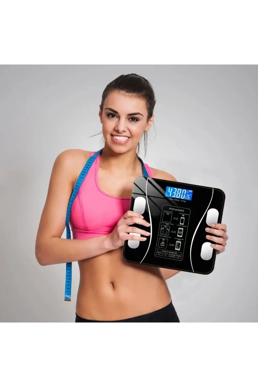 Buffer® Dijital Baskül Yağ Ölçer Fonksiyonlu Akıllı Baskül Blueto