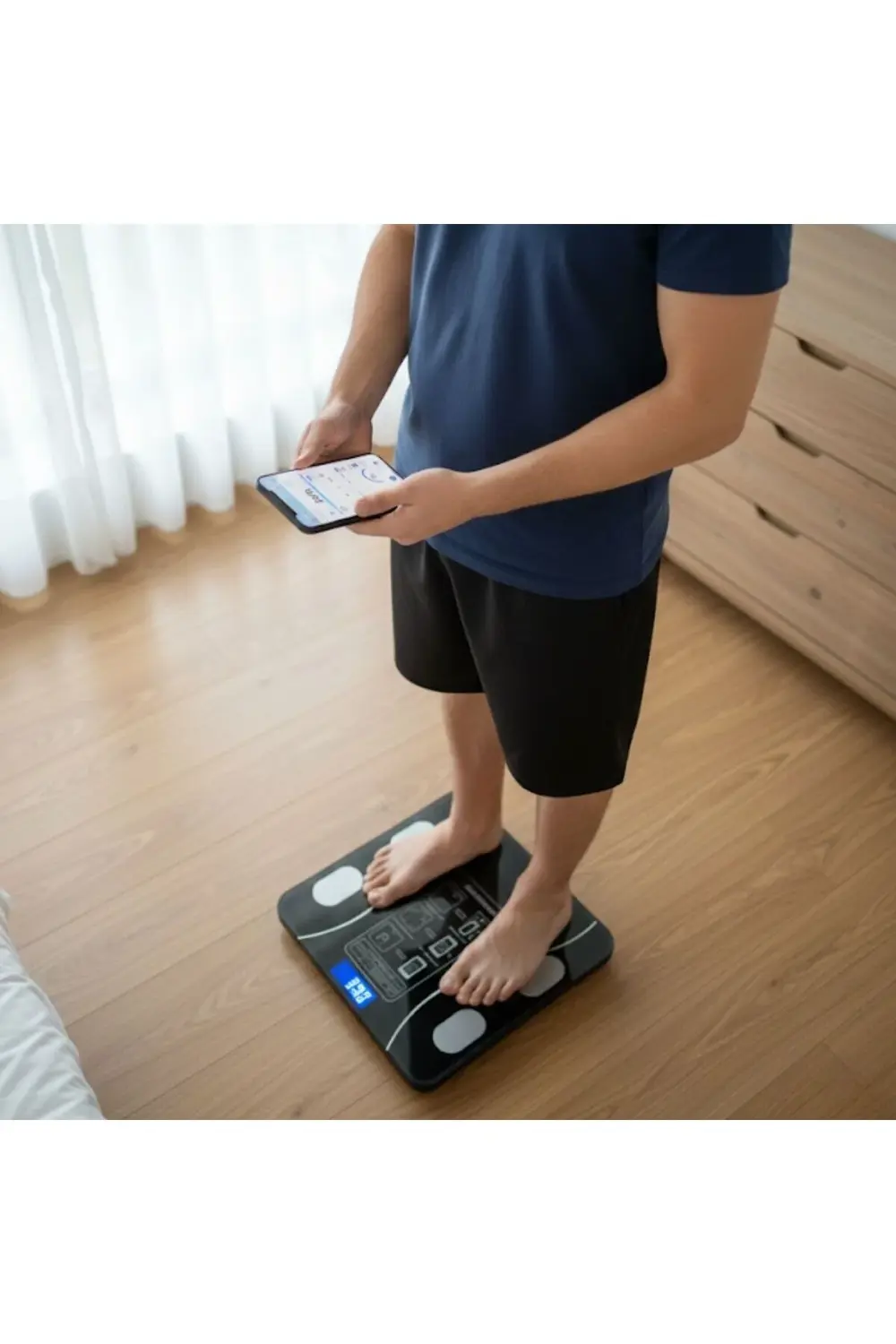 Buffer® Dijital Baskül Yağ Ölçer Fonksiyonlu Akıllı Baskül Blueto