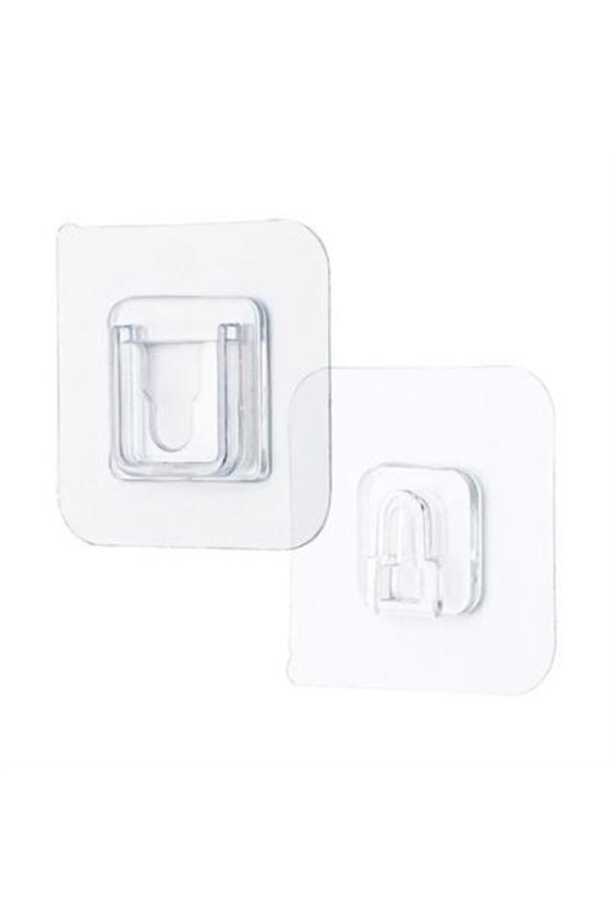 BUFFER® Eşya Sabitleme Askısı 10 Çift Şeffaf Çift Taraflı Yapışka