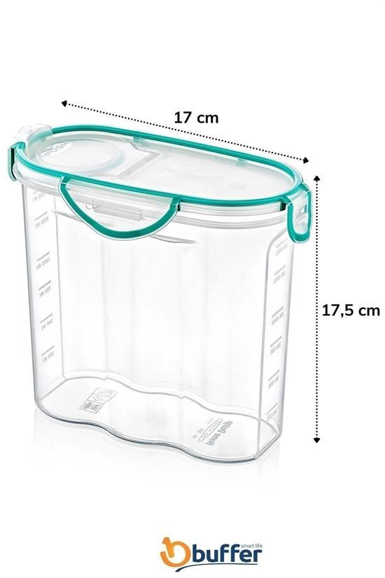 BUFFER® Kilitli Kapaklı Contalı Hava,Su Sıvı Geçirmez 1,7 Litre E