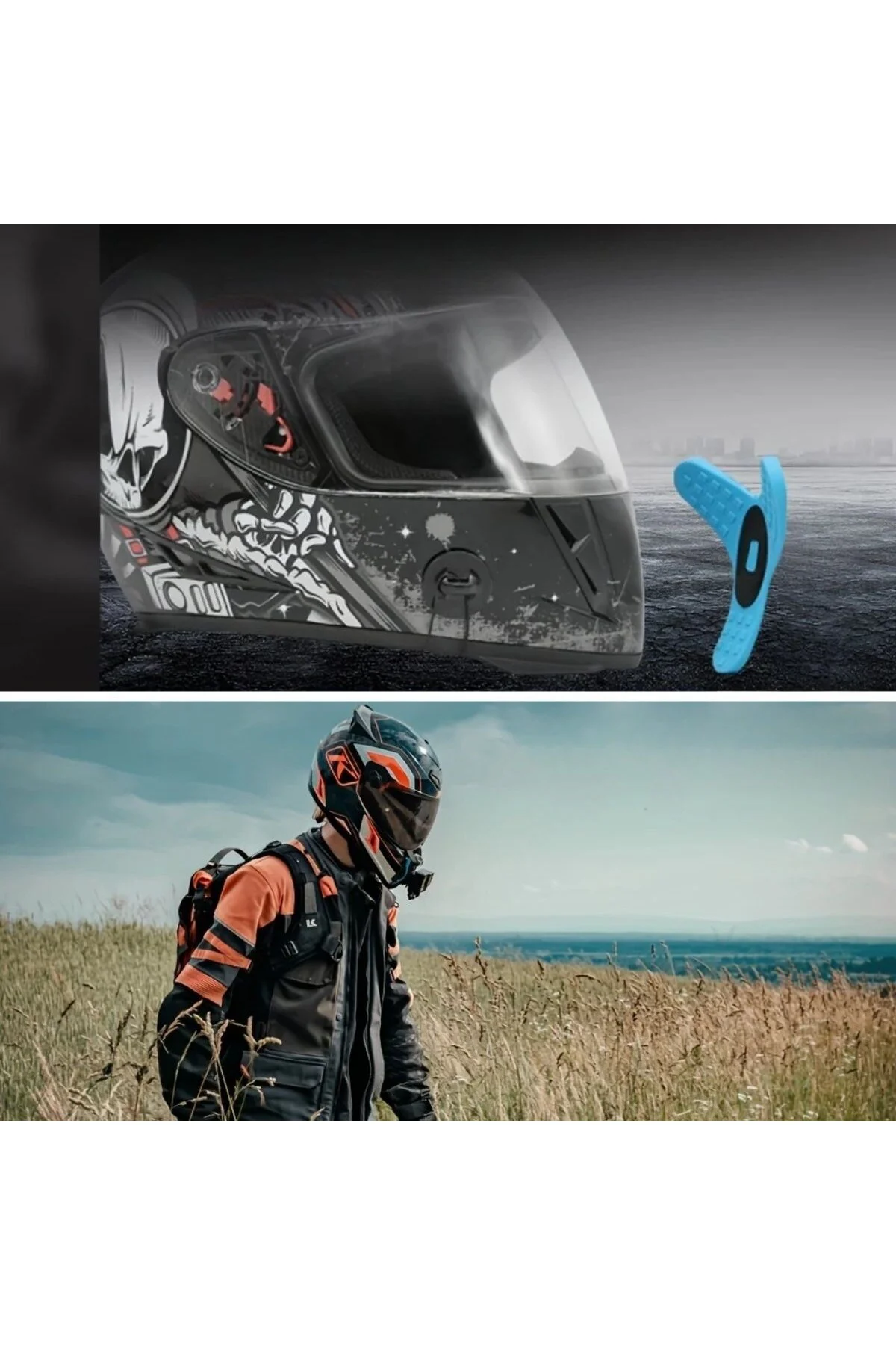 BUFFER® Motorsiklet Kask Önü Takılan Telefon Tutucu Aksiyon Kamer