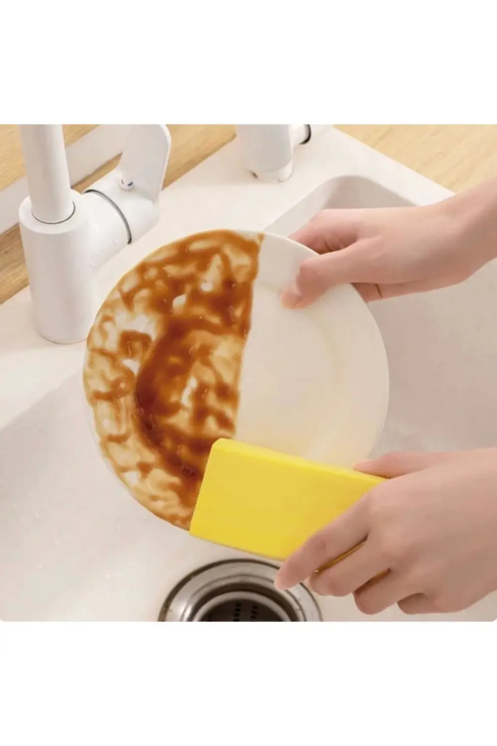 BUFFER® Nemli Silgi Süngeri Banyo,Mutfak ve Araba İçin Temizlik S