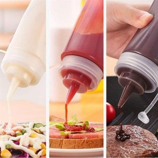 BUFFER® Şeffaf Kapaklı Sızdırmaz Yağlık Sosluk Şişesi Plastik Yağ