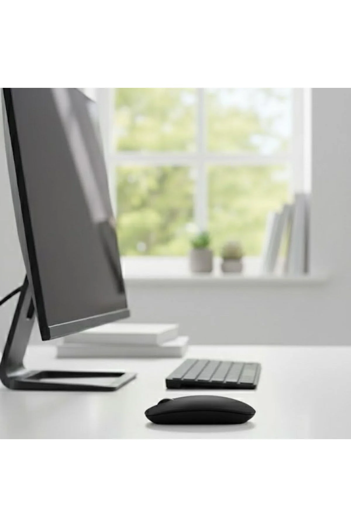 BUFFER® Siyah Renkli Ergonomik Sessiz Kablosuz Mouse – USB Alıcıl