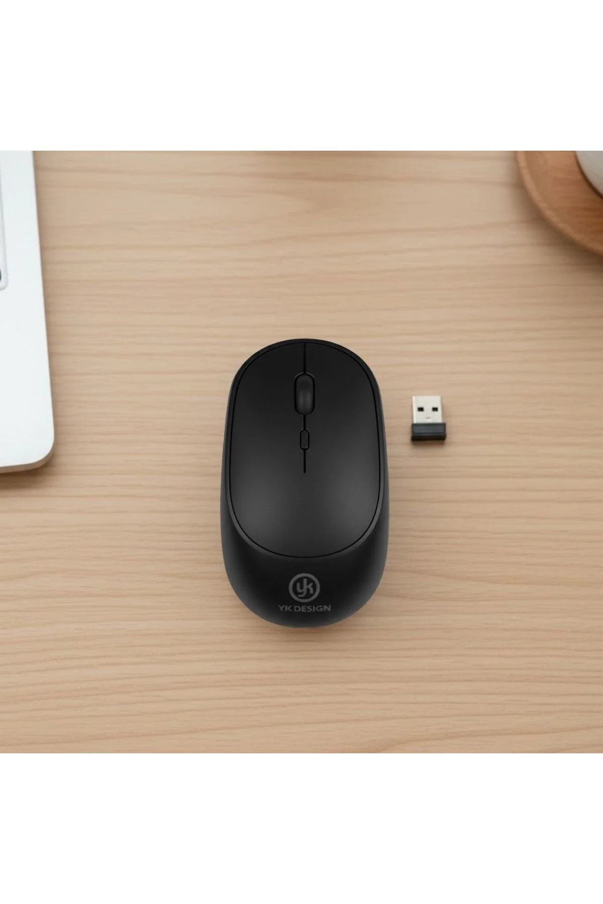BUFFER® Siyah Renkli Ergonomik Sessiz Kablosuz Mouse – USB Alıcıl