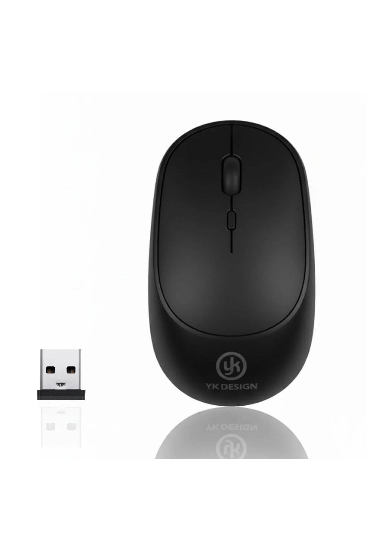 BUFFER® Siyah Renkli Ergonomik Sessiz Kablosuz Mouse – USB Alıcıl
