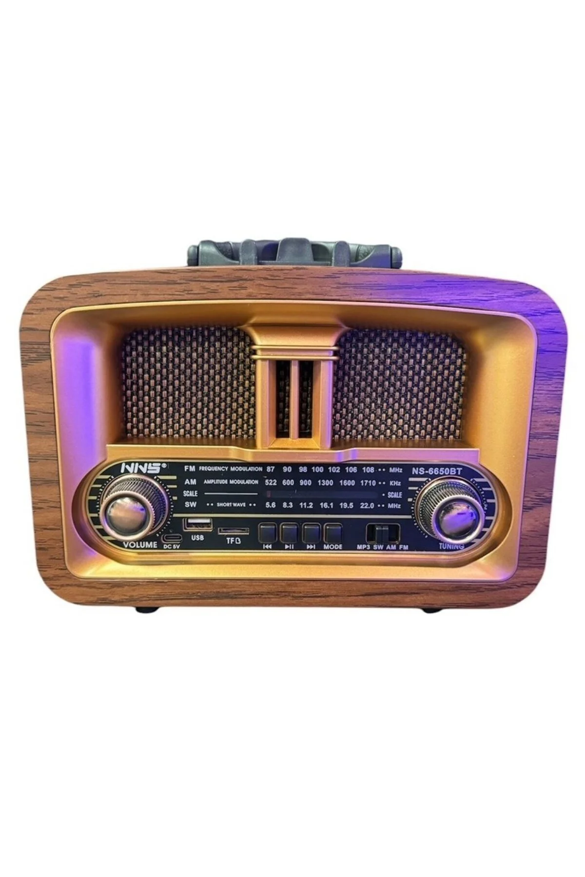 BUFFER® Taşınabilir Klasik AM/FM/SW  Retro Ev Radyo USB ile Şarj 