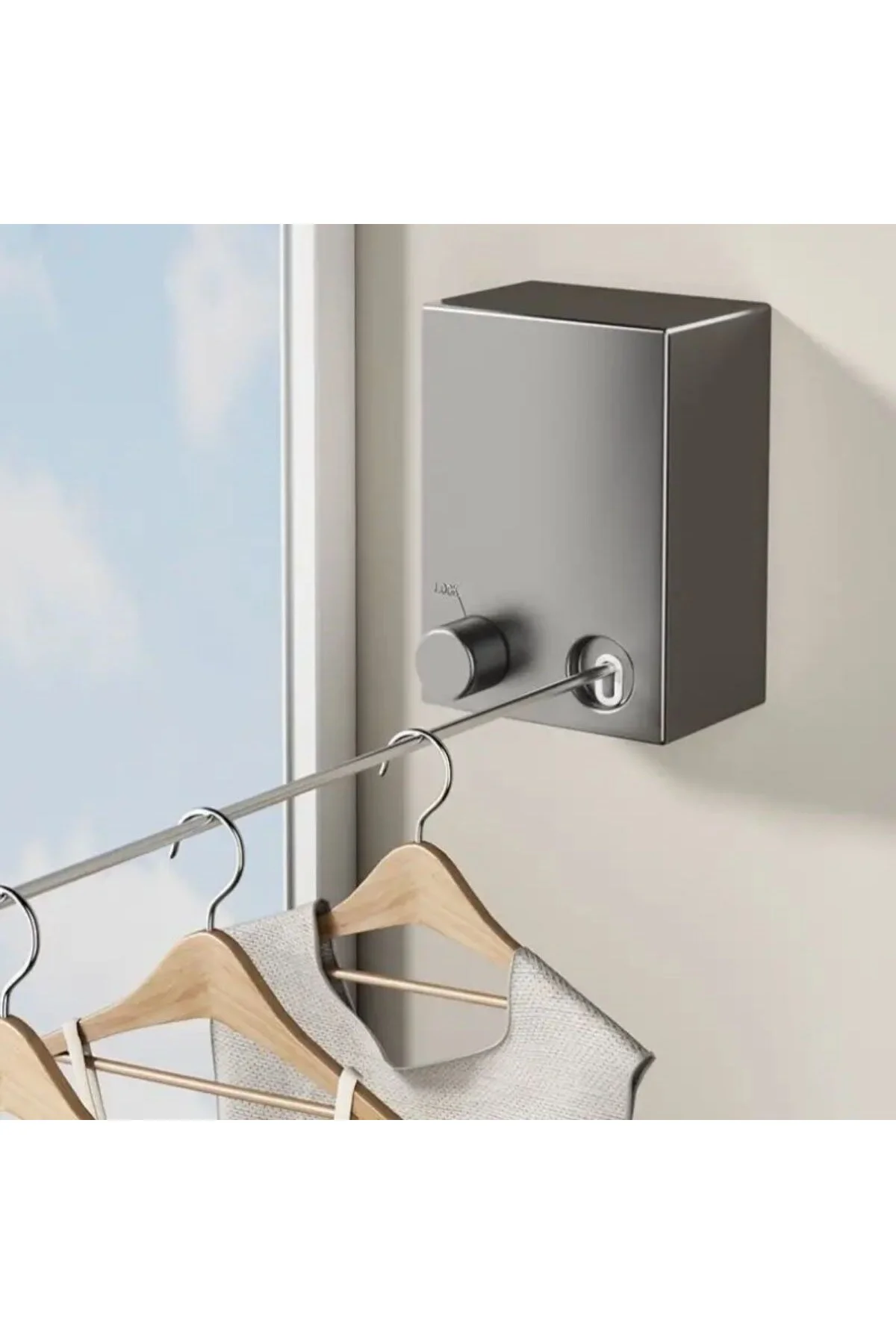 BUFFER® Teleskopik Çamaşır Kurutma Askısı, Pratik Geri Çekilebili