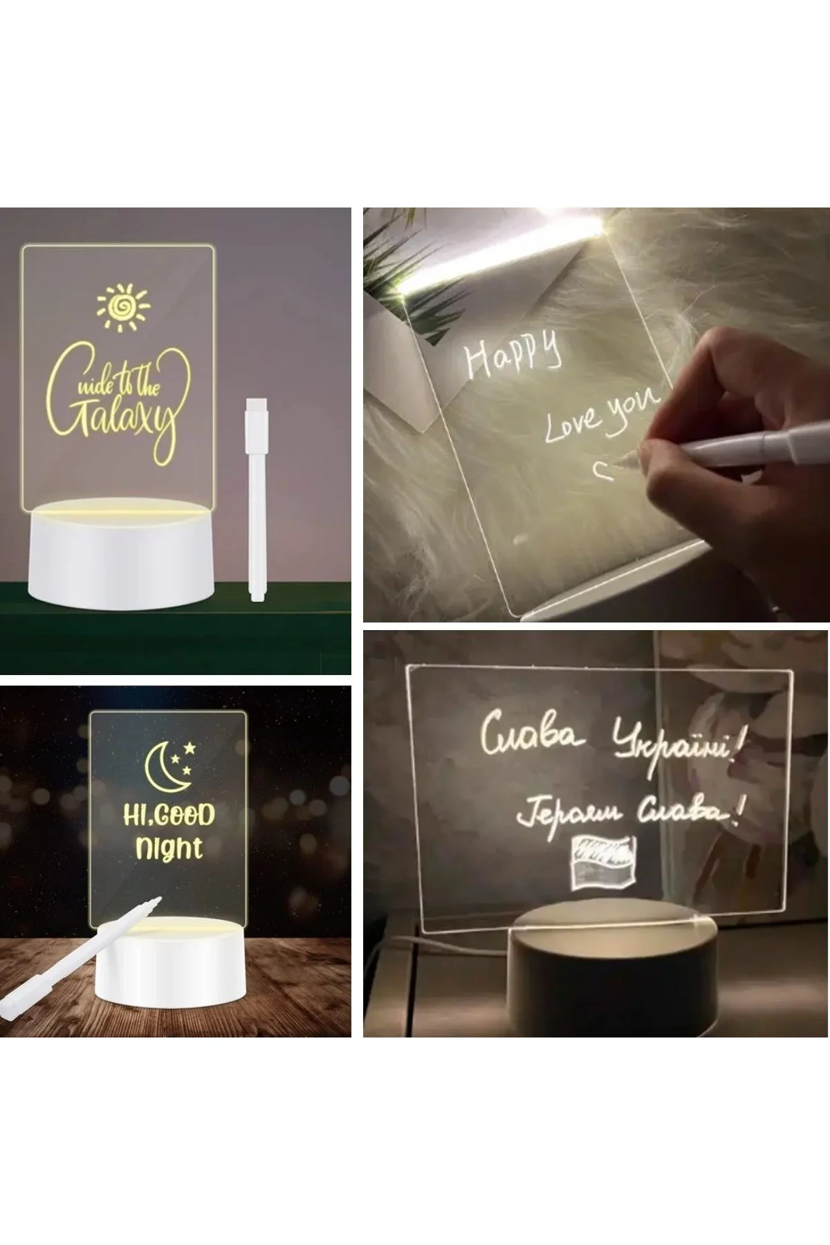 BUFFER® USB Kablolu Işıklı Kendiliğinden Beyaz Kalemli-Silgili Kr