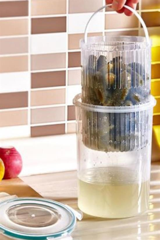 BUFFER® Zeytin Turşu Sebze Yıkama Kutusu Klipsli Kapaklı Saklama 