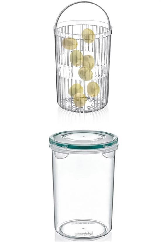 BUFFER® Zeytin Turşu Sebze Yıkama Kutusu Klipsli Kapaklı Saklama 