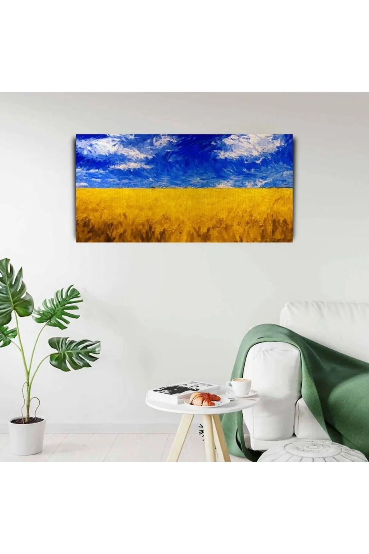 Buğday Tarlası ve Mavi Gökyüzü Kanvas Tablo 60 x 120 Fiyatı, Yorumları ve Özellikleri