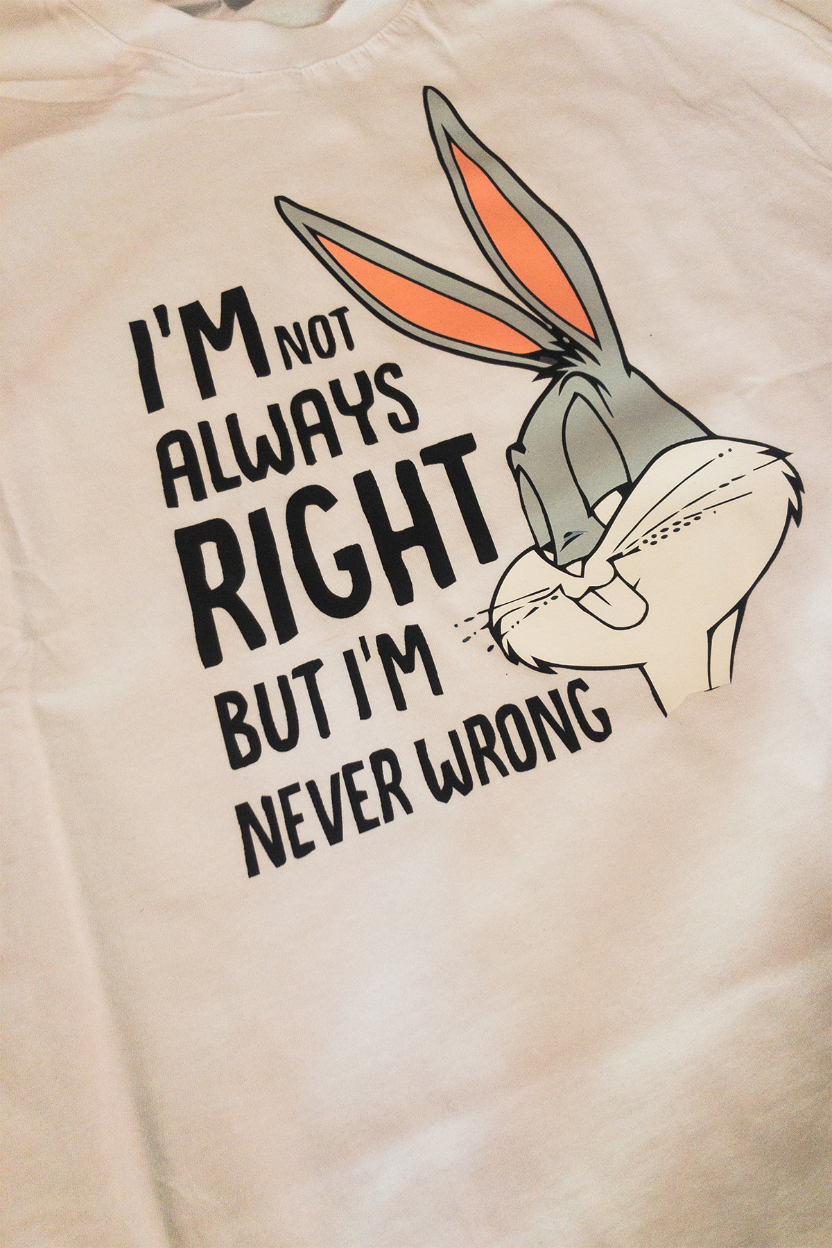 Remonz Bugs Bunny %100 Pamuk Baskılı Oversize T-Shirt