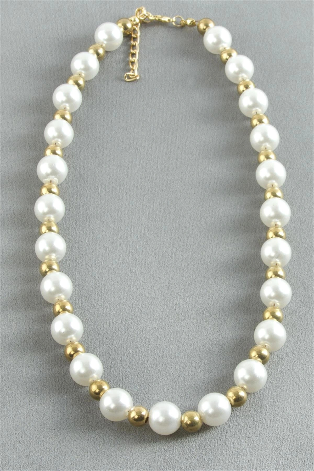 BUĞZ 12 mm İnci Metal Kolye