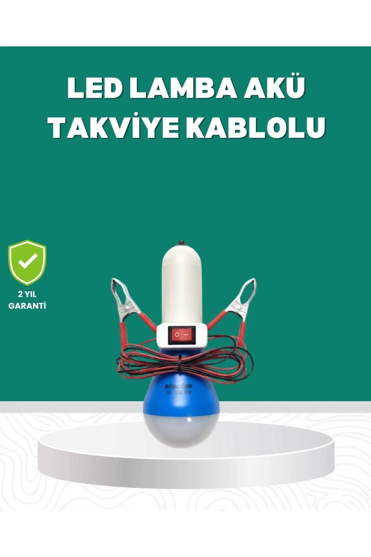 Buğz Aküden Çalışan 12V Led Ampul Taşınabilir Kullanım