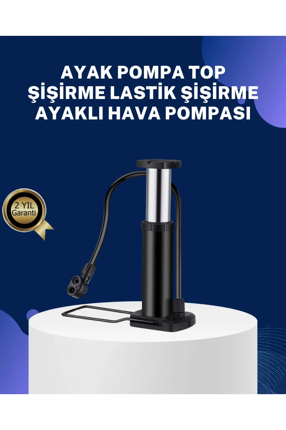 Buğz Ayakla Kullanılan Hava Pompası Araç Ve Bisiklet İçin Uygun