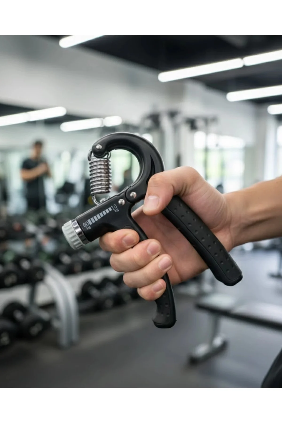 Buğz Ayarlanabilir El Yayı Sayaçlı Paslanmaz Çelik 5–60 Kg Direnç