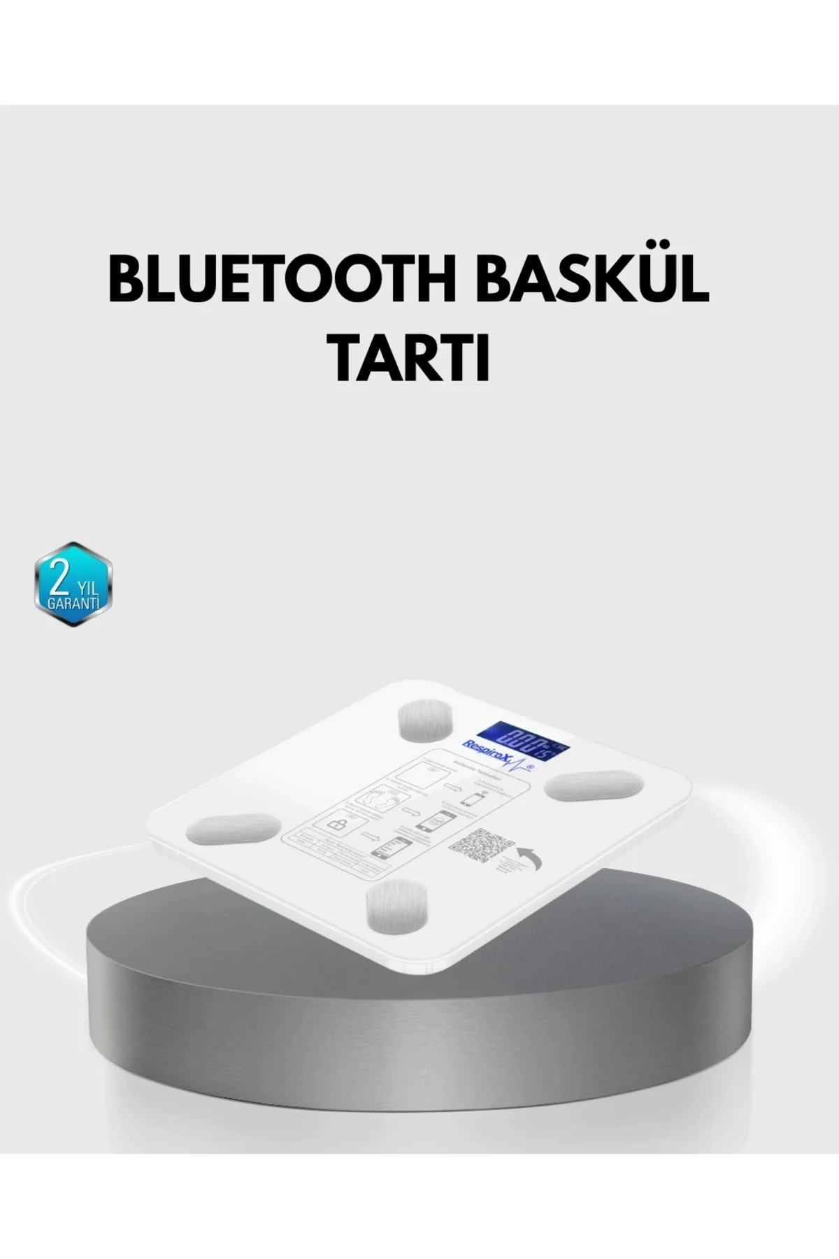 Buğz Bluetooth Akıllı Tartı – 8 Fonksiyonlu Dijital Baskül, 180 K