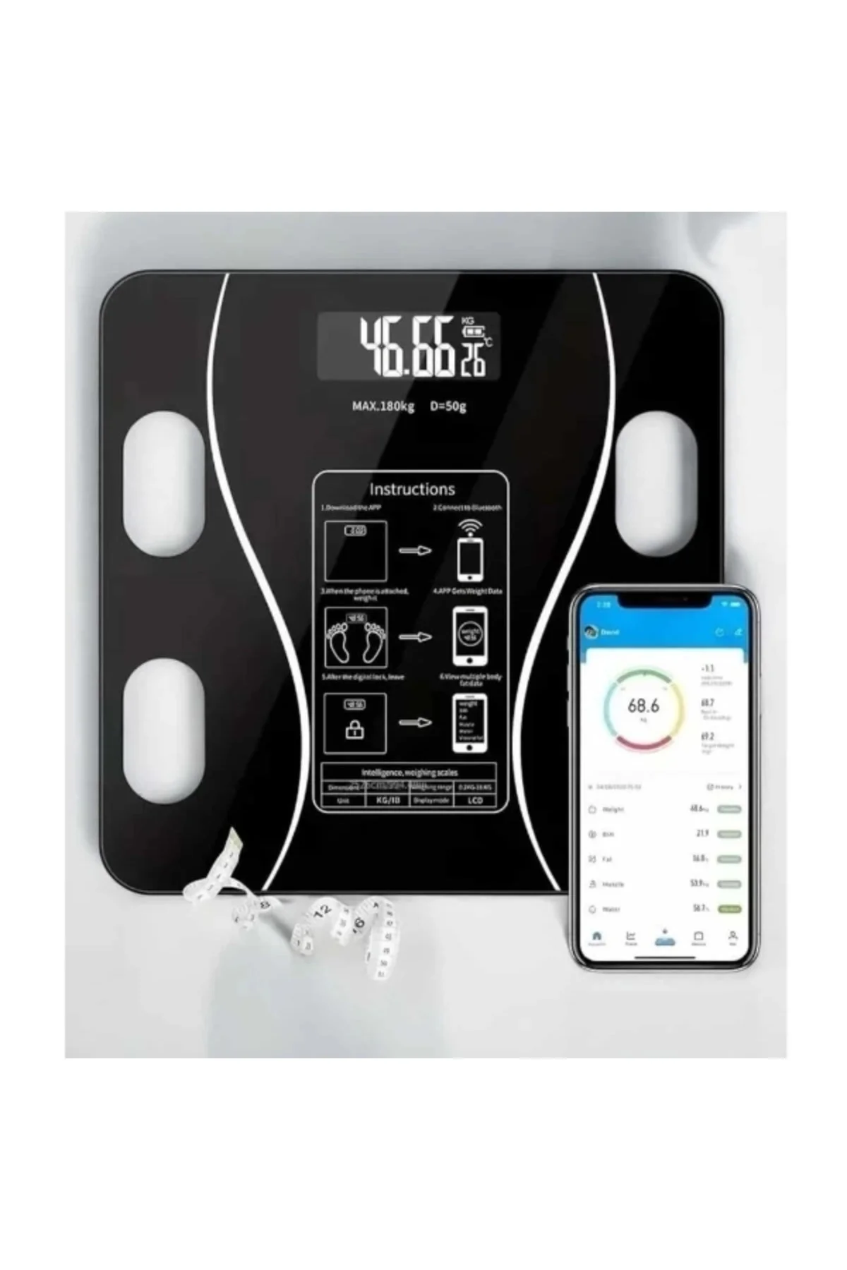Buğz Bluetooth Özellikli Akıllı Tartı