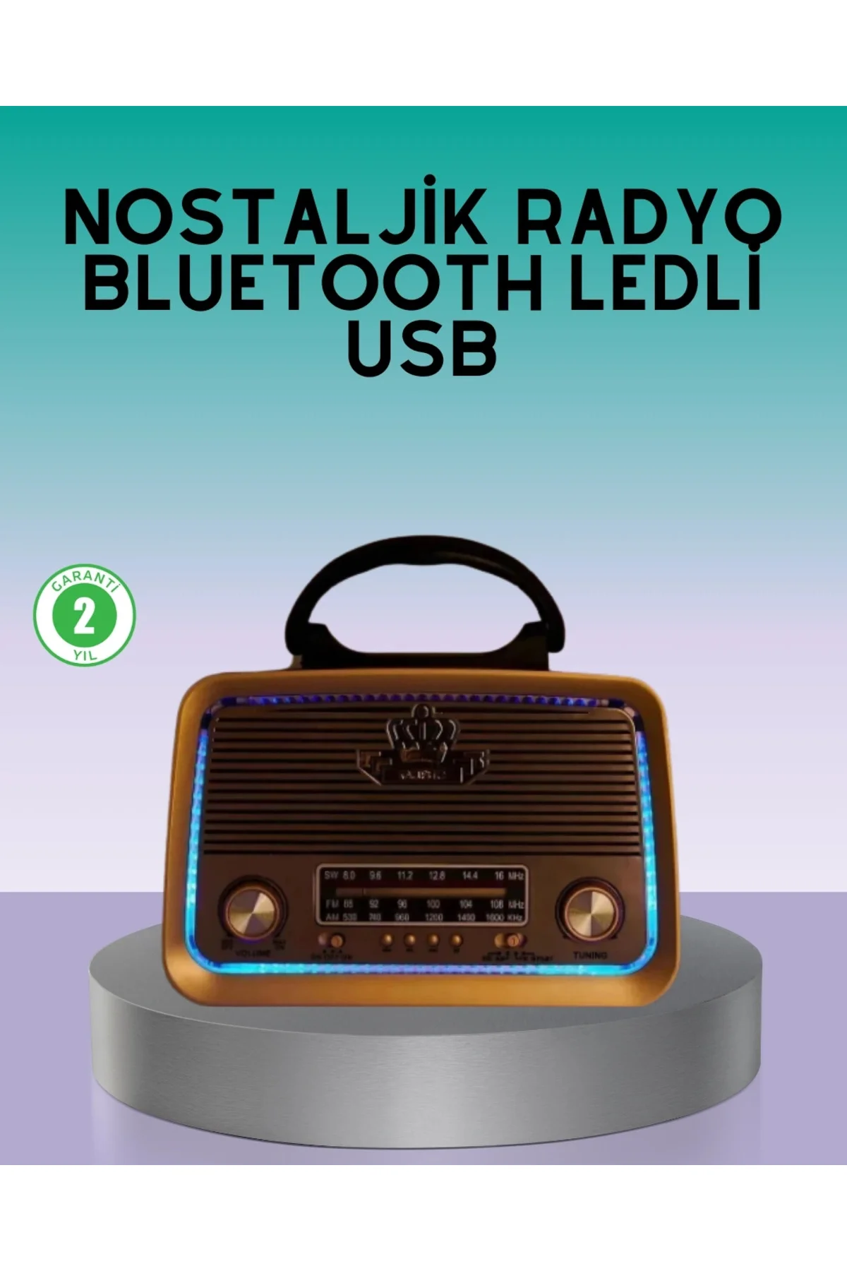 Buğz Bluetooth Özellikli Nostalji Radyo 3 Bant Fm Am Sw