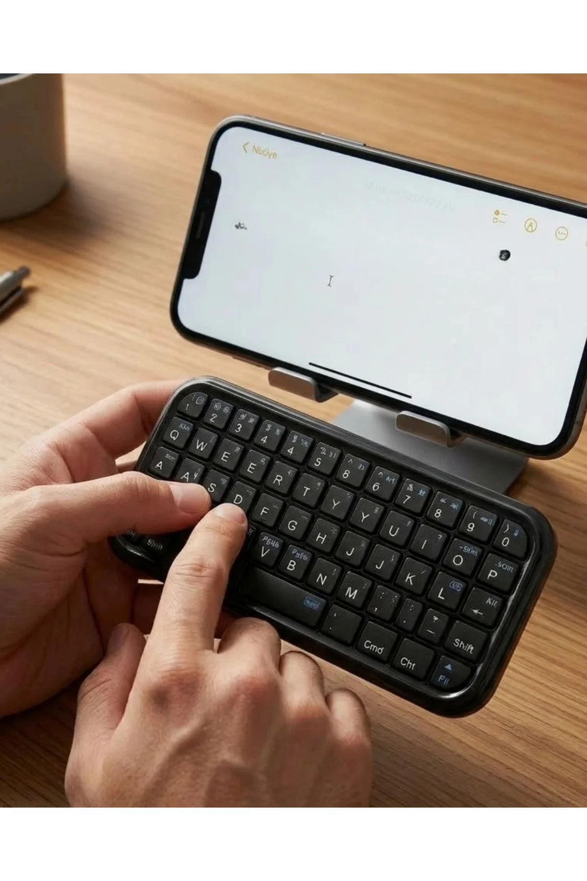 Buğz Cep Boyutu Kablosuz Bluetooth Klavye Telefon Ve Tablet Uyuml