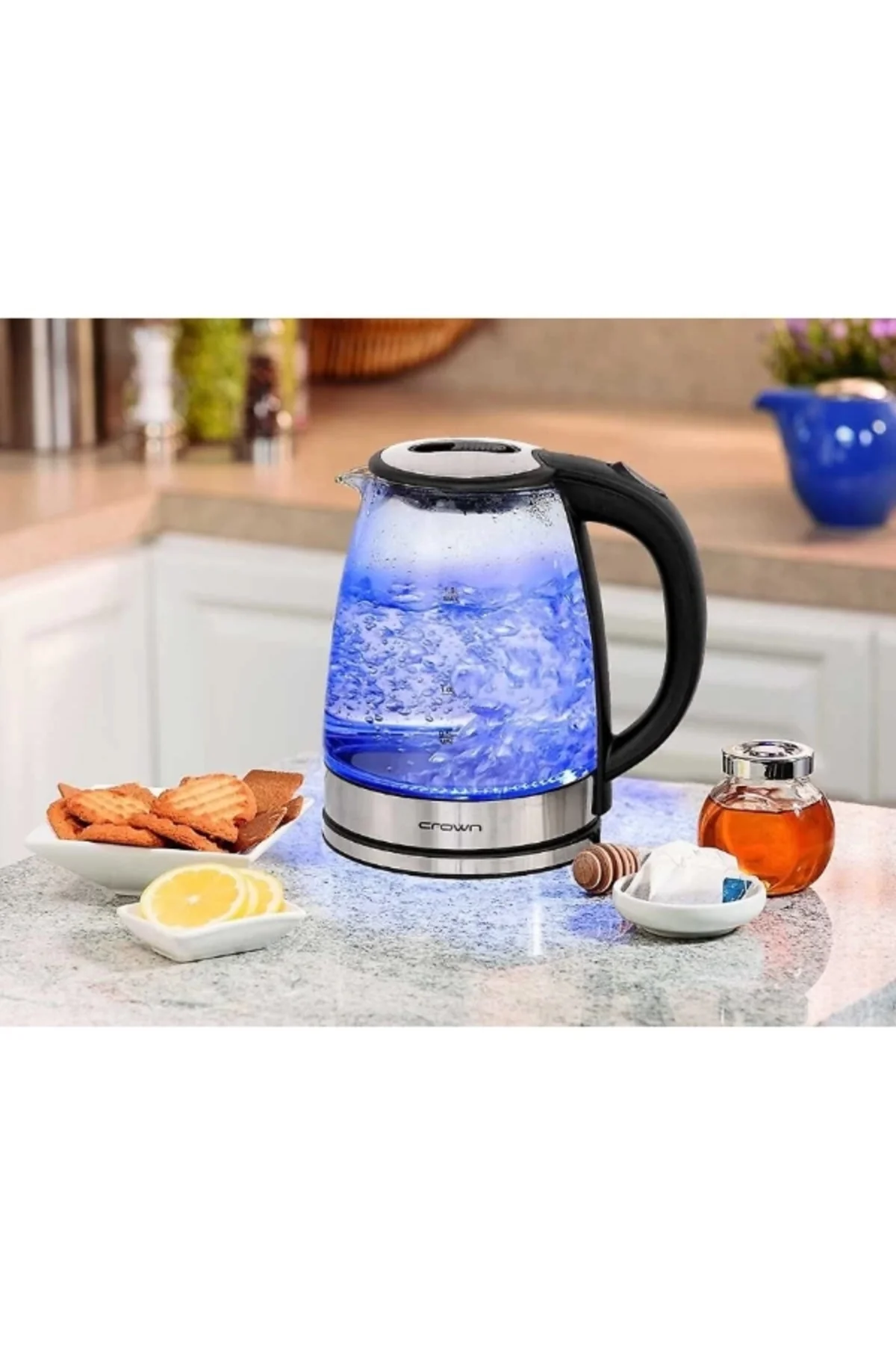 Buğz Crown Crw-7204 Cam Kettle Elektrikli Isıtıcı