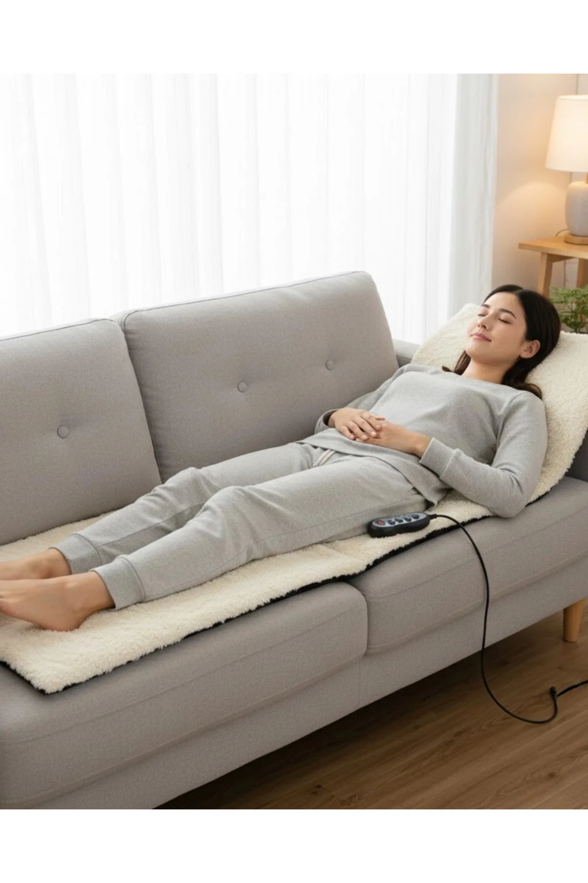 Buğz Full Body Masaj Minderi Isı Ve Titreşim Destekli