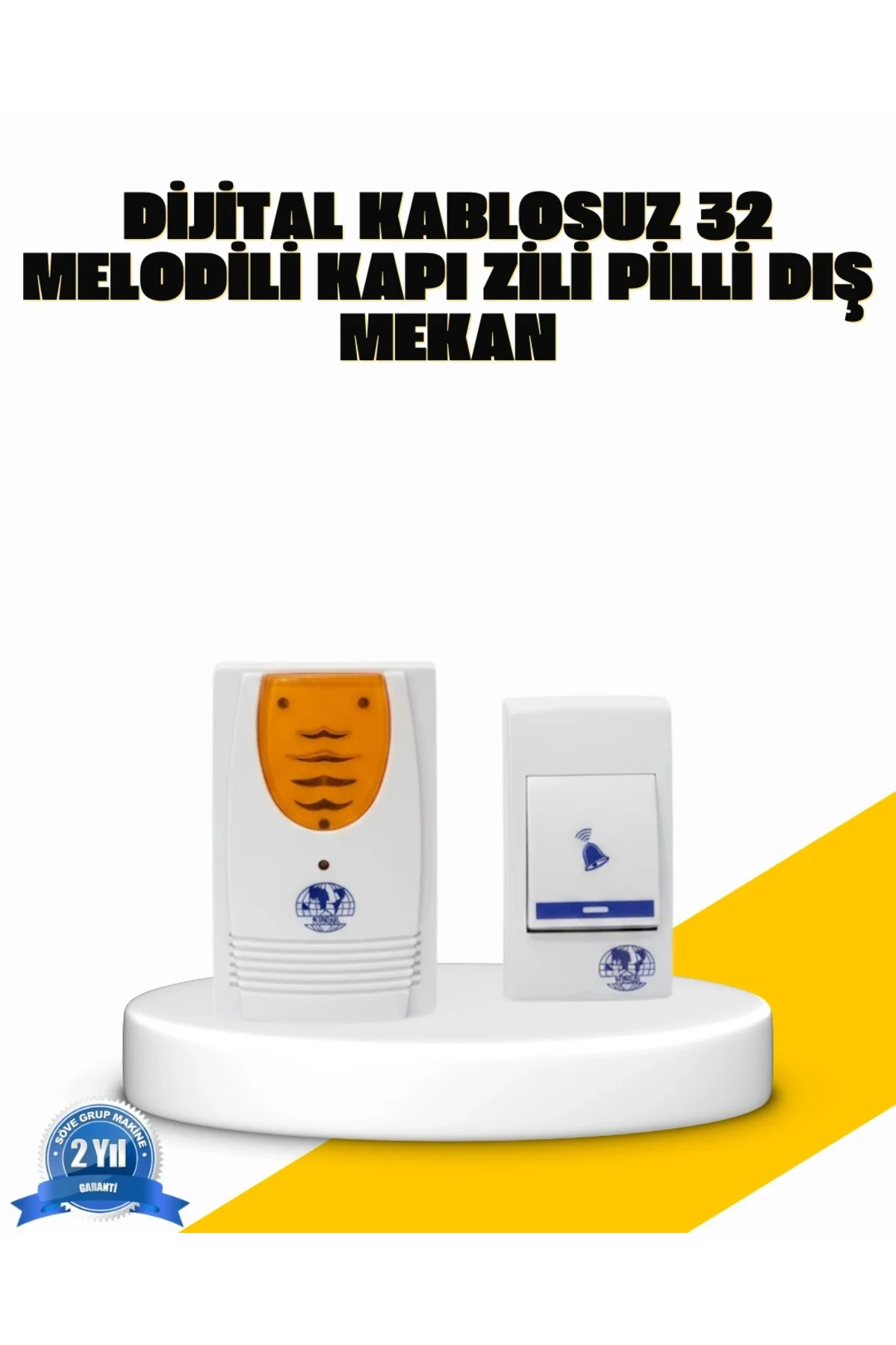 Buğz Kablosuz Kapı Zili Kolay Kurulumlu Kullanım