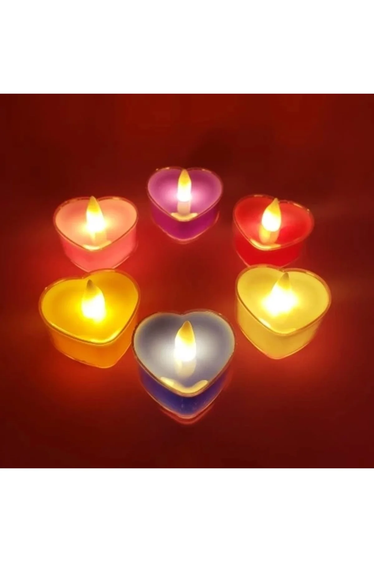 Buğz Kalpli Tealight Pilli Mum