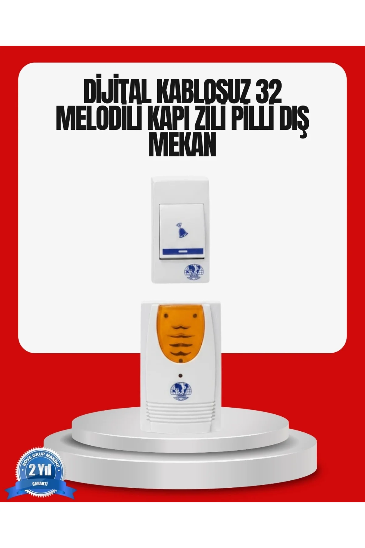 Buğz Kolay Kullanımlı Kablosuz Kapı Zili Ve Sade Tasarım