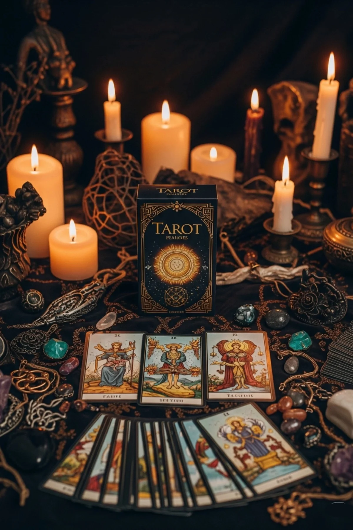 Buğz Metal Kutulu Tarot Kartı Smith-Waite