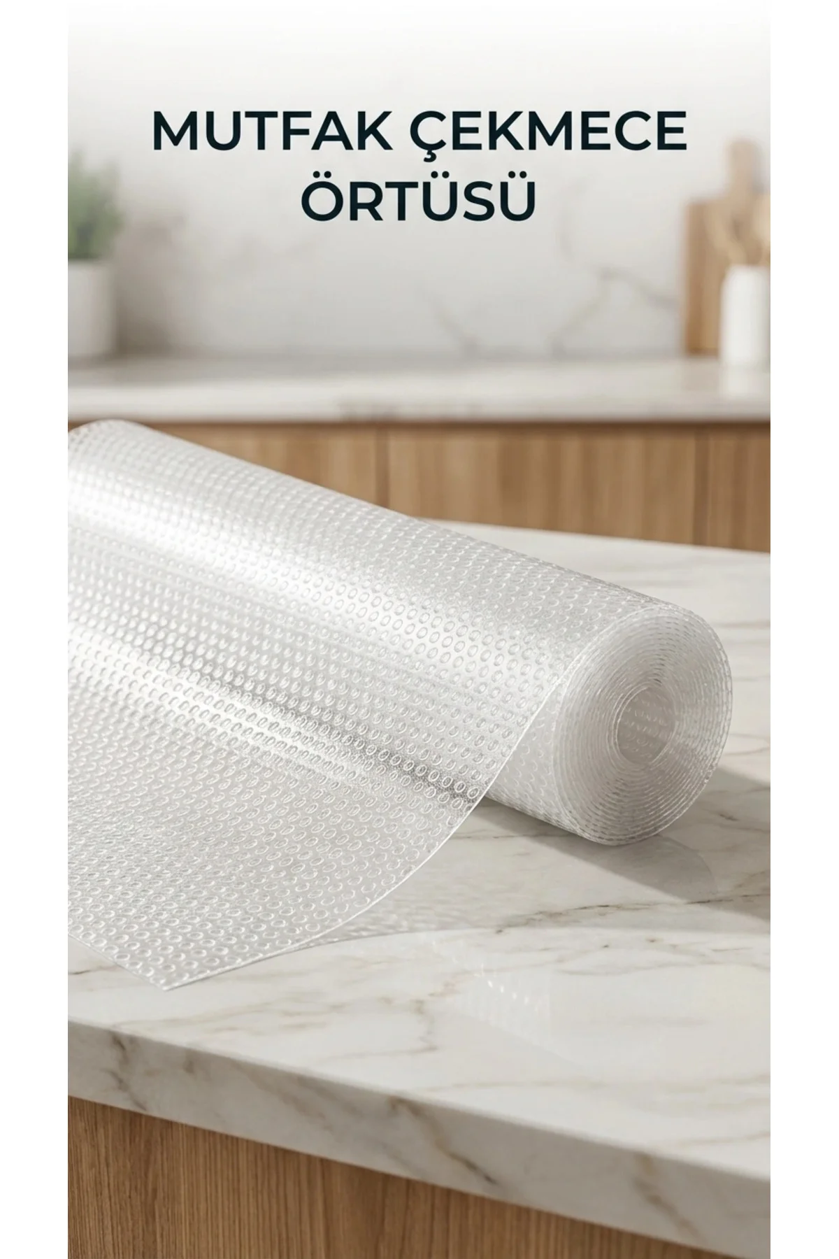 Buğz Mutfak Raf Ve Çekmece İçin Şeffaf Pvc Koruyucu Örtü 45X300 C