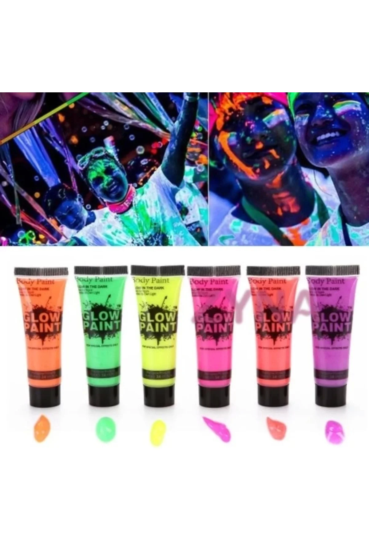 Buğz Neon Glow Fosforlu Krem Boya - 6 Adet
