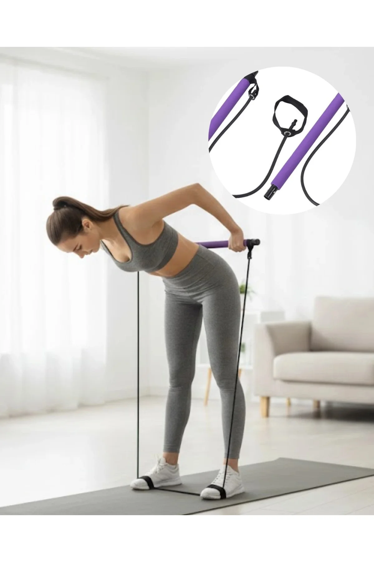 Buğz Pilates Bar Direnç Aleti Duruş Geliştirici Ve Kas Güçlendiri