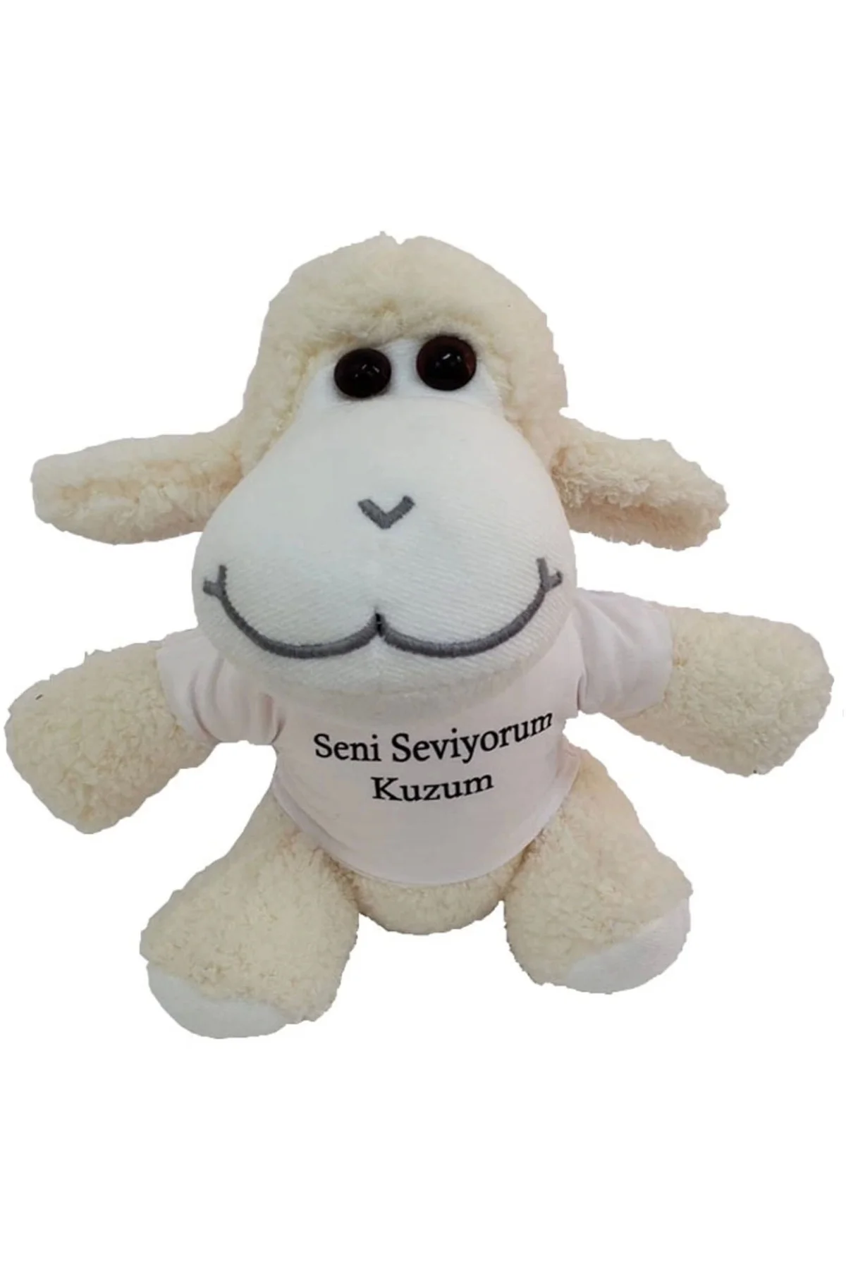 Buğz Seni Seviyorum Kuzum Tişörtlü Peluş Kuzu Oyuncak
