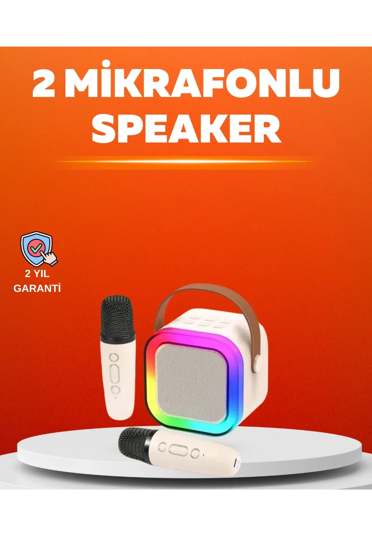 Buğz Ses Efektli Mikrofonlu Kablosuz Karaoke Sistemi