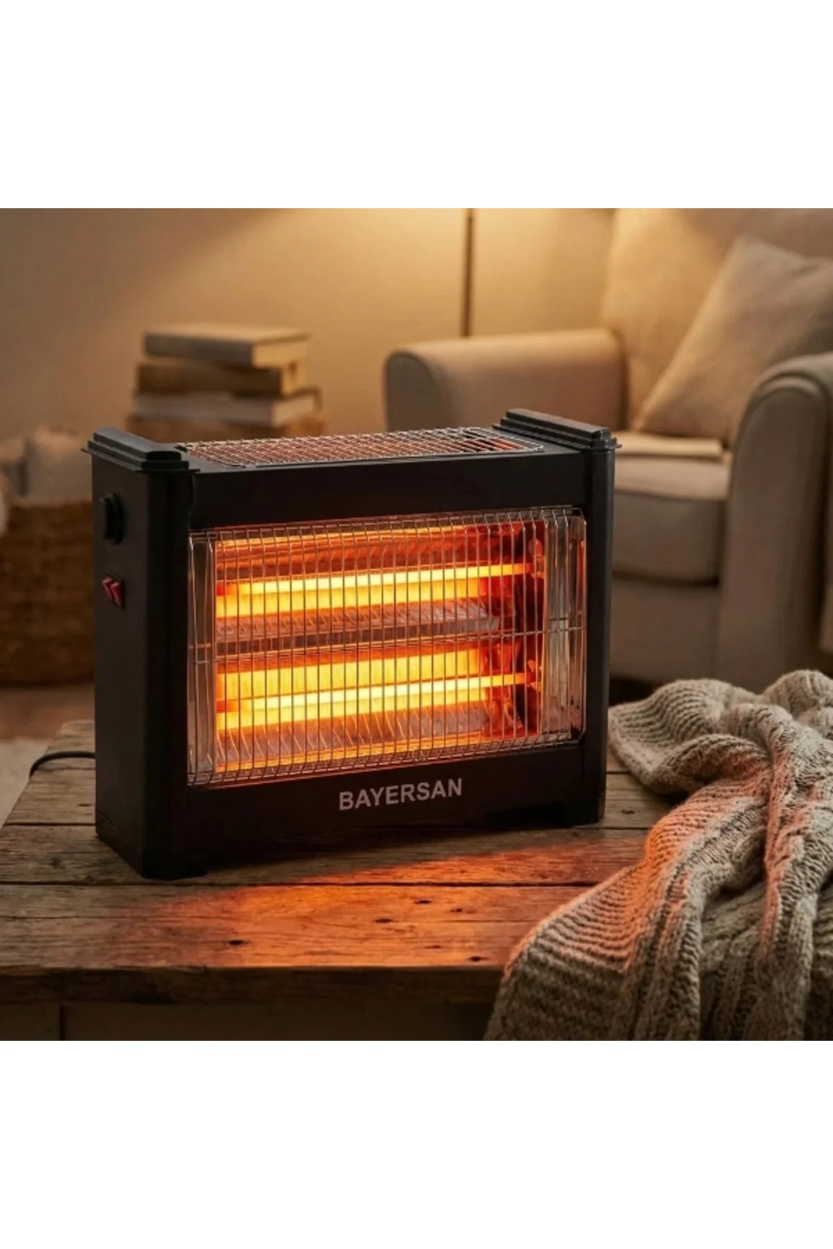Buğz Şömine Tipi Isıtıcı Soba 1800W