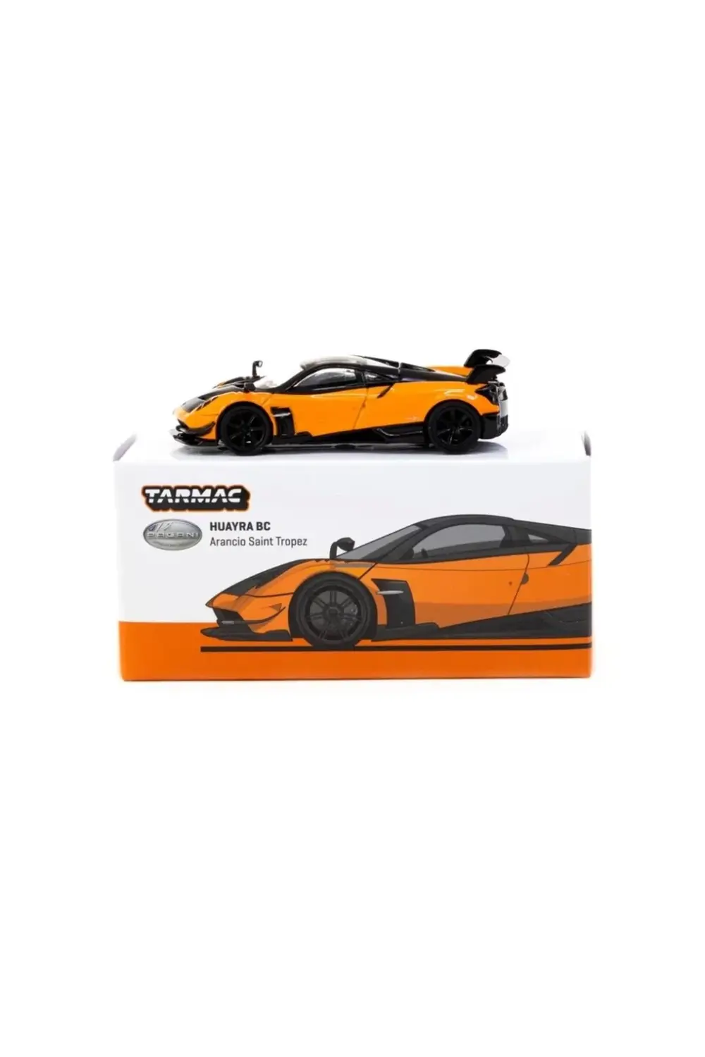 BUĞZ Tarmac Works 1/64 Pagani Huayra BC Arancio Saint Tropez