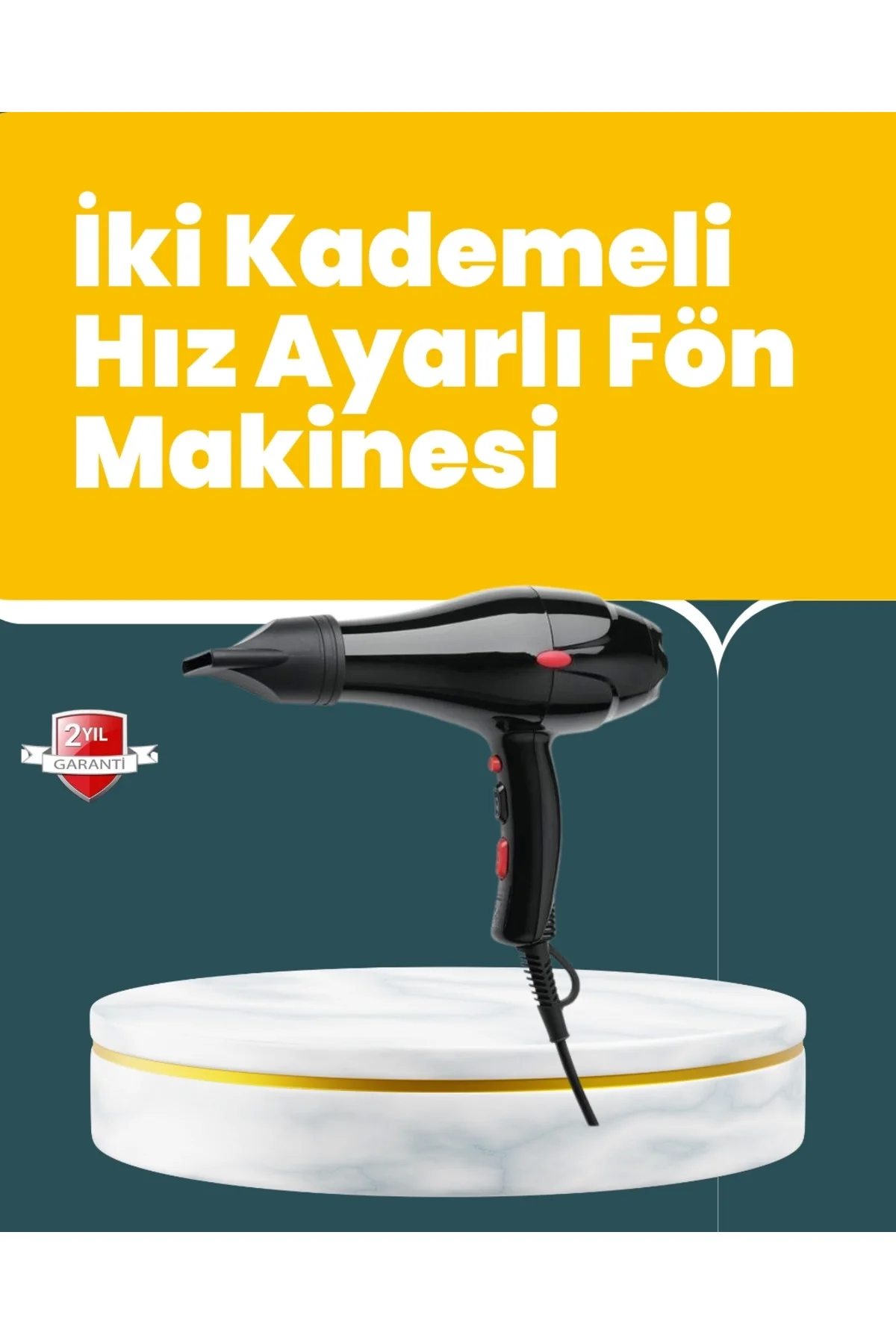 Buğz Tüm Saç Tipleri İçin 2200W Güçlü Fön Makinesi