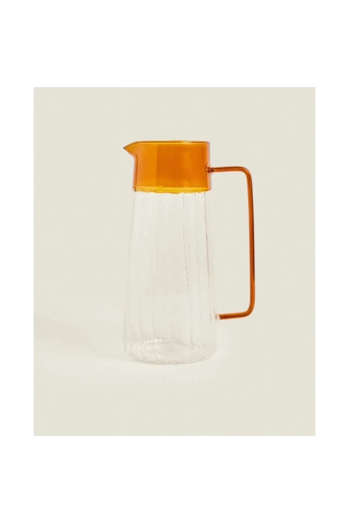 Buğz Turuncu Detaylı Cam Sürahi 1600 Ml