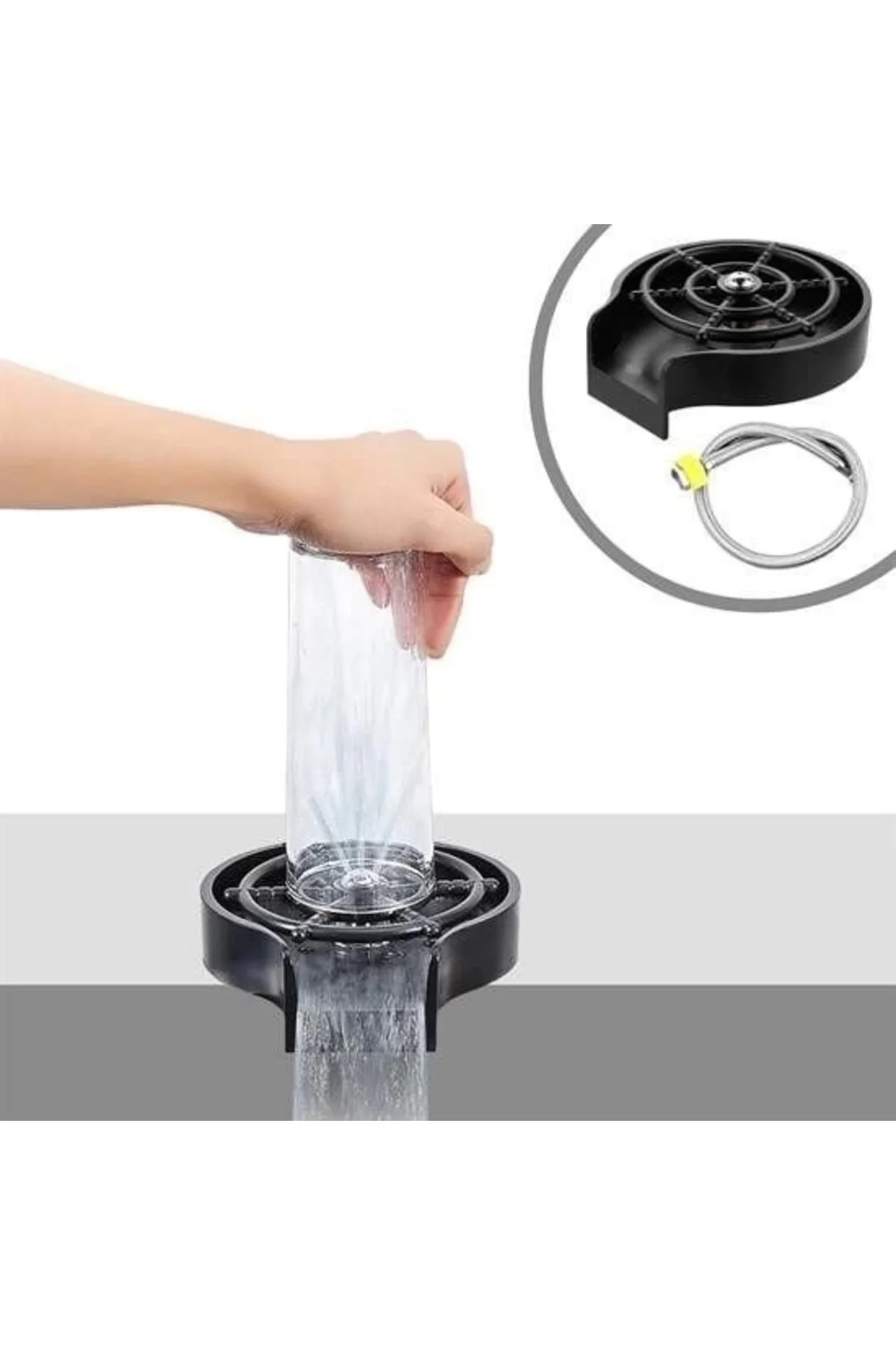 Buğz Yüksek Basınçlı Otomatik Bardak Yıkama Aparatı Mutfak Lavabo