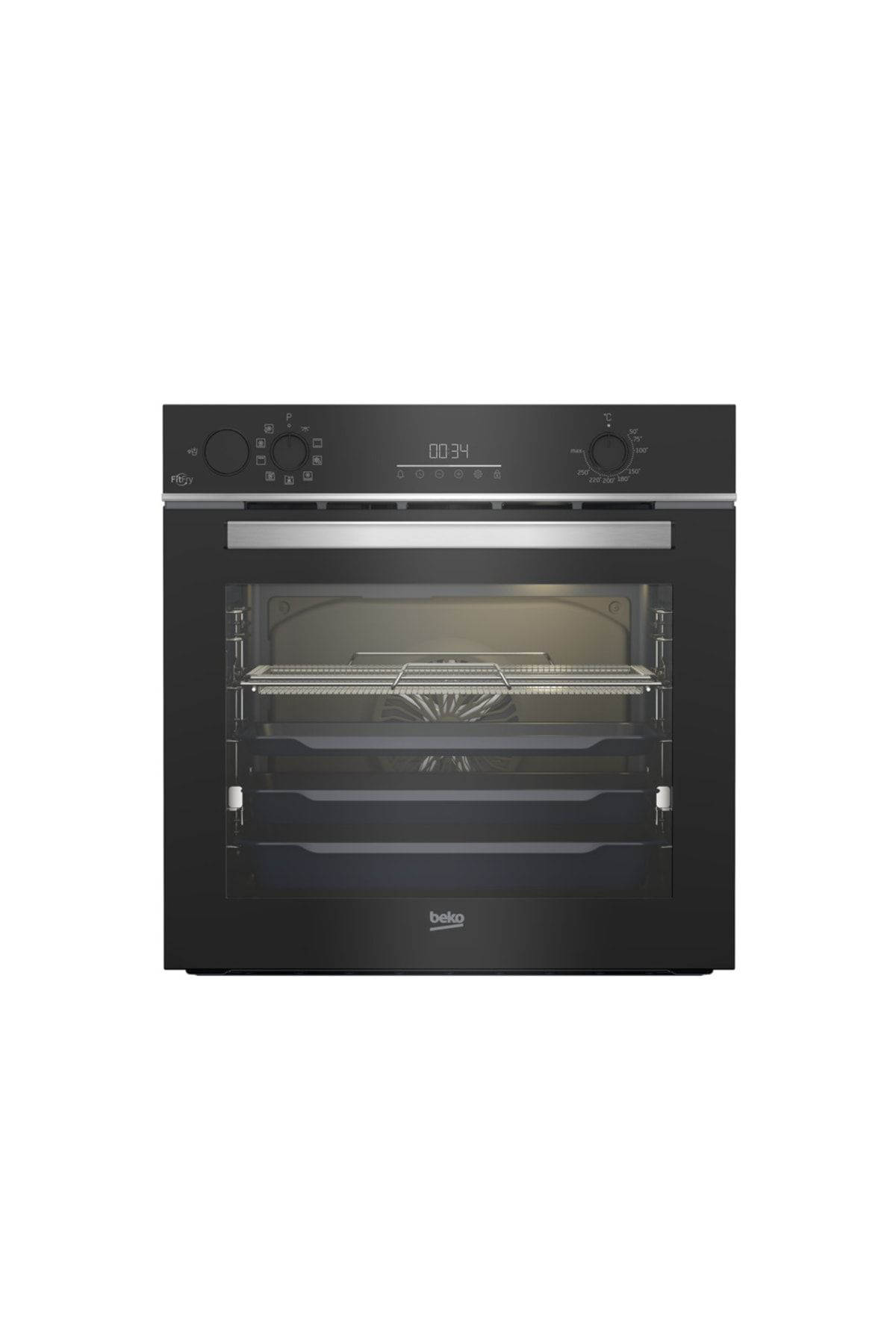 Beko Buhar Destekli Fitfry Siyah Set