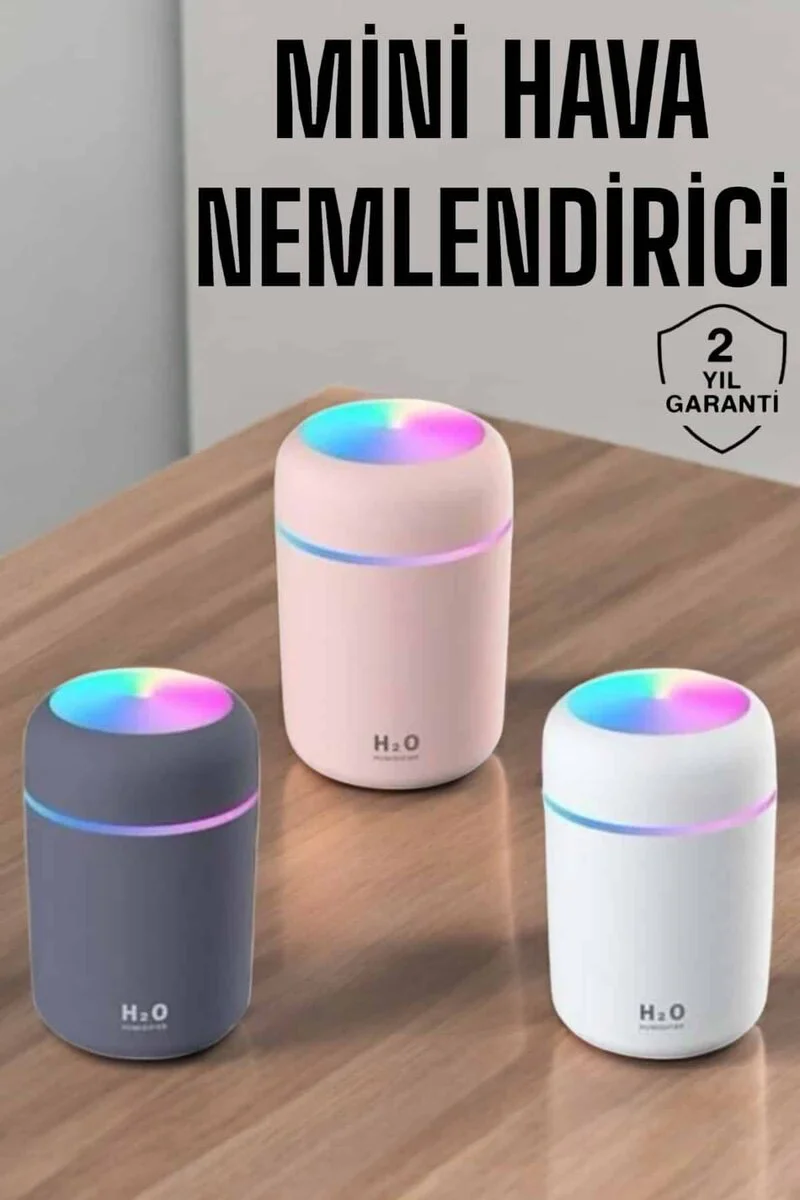 Buharlı Hava Nemlendirici Aromaterapi - Renk Değiştirilebilir, Enerji Verimli ve Kompakt Tasarım