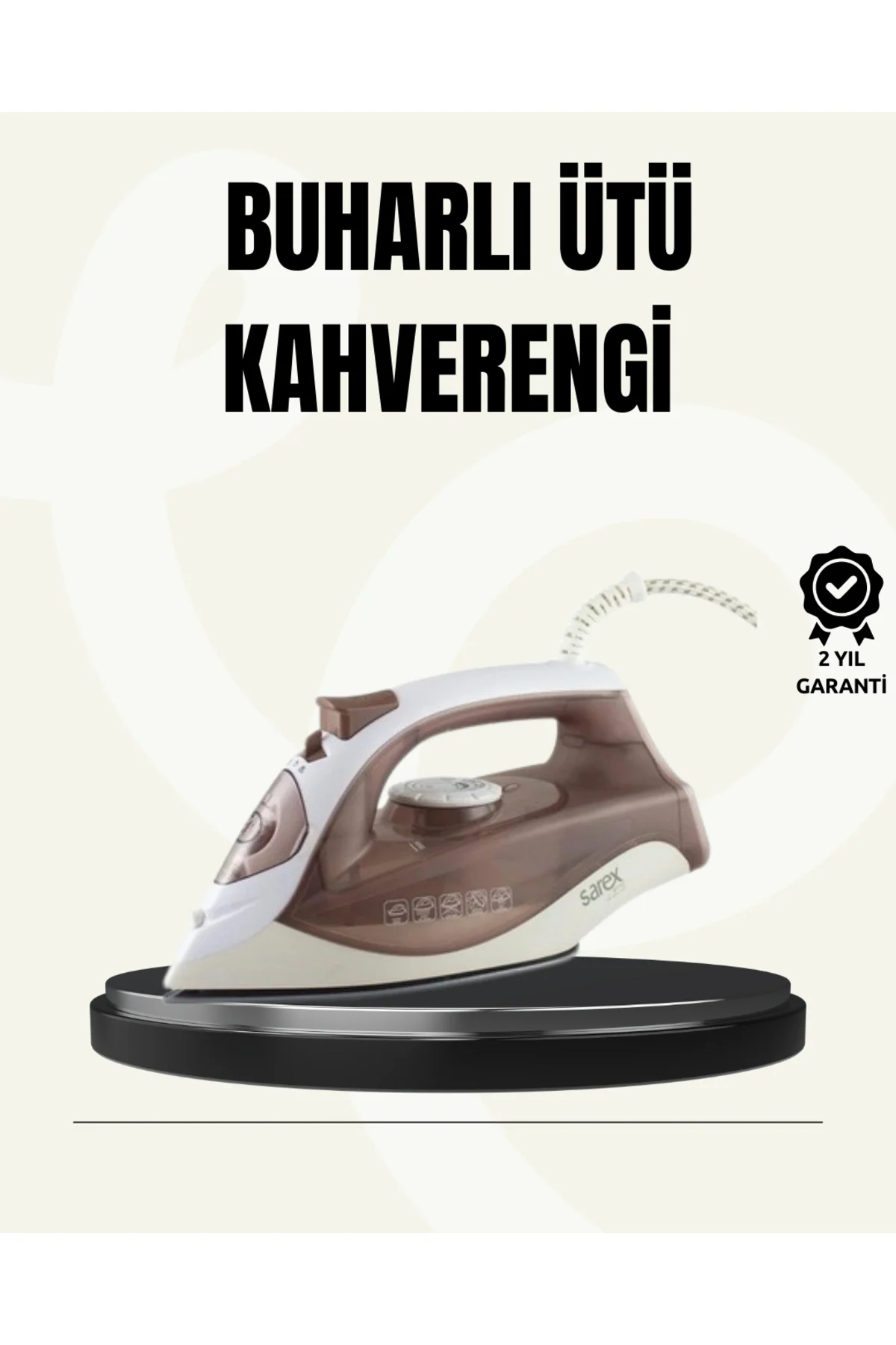 Buharlı Ütü 2200W Seramik Taban 300 ml Kahverengi Dikey Ütüleme