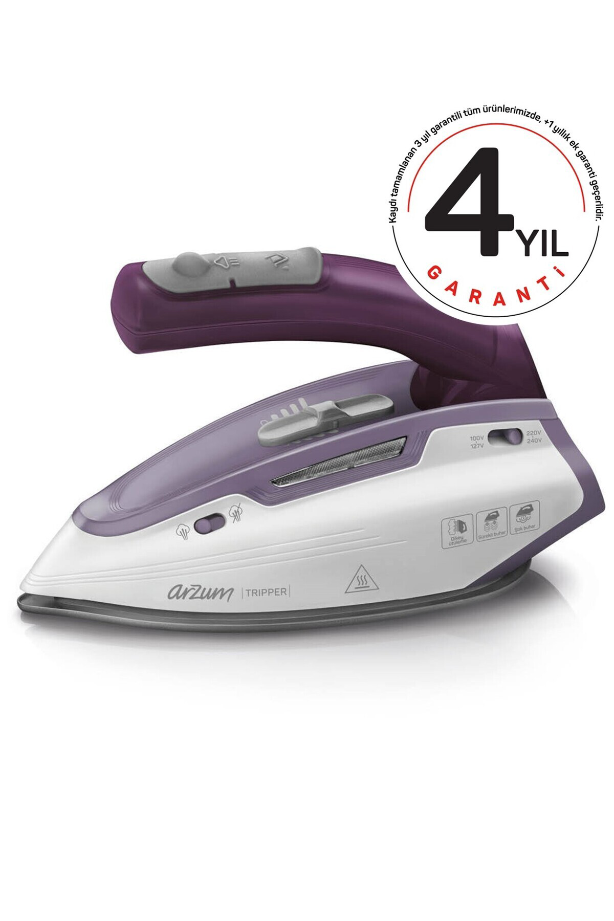 Buharlı Ütü Ar690 Tripper Seyahat Ütüsü Mor854DYSERI