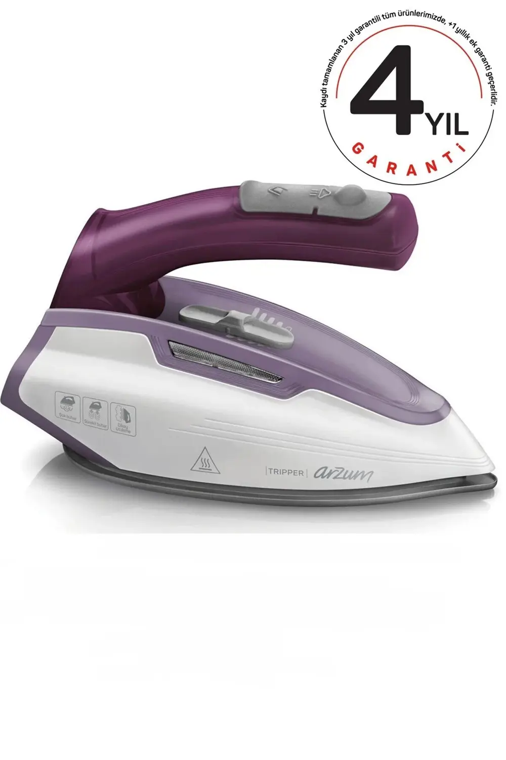 Arzum Buharlı Ütü Ar690 Tripper Seyahat Ütüsü Mor854dyseri