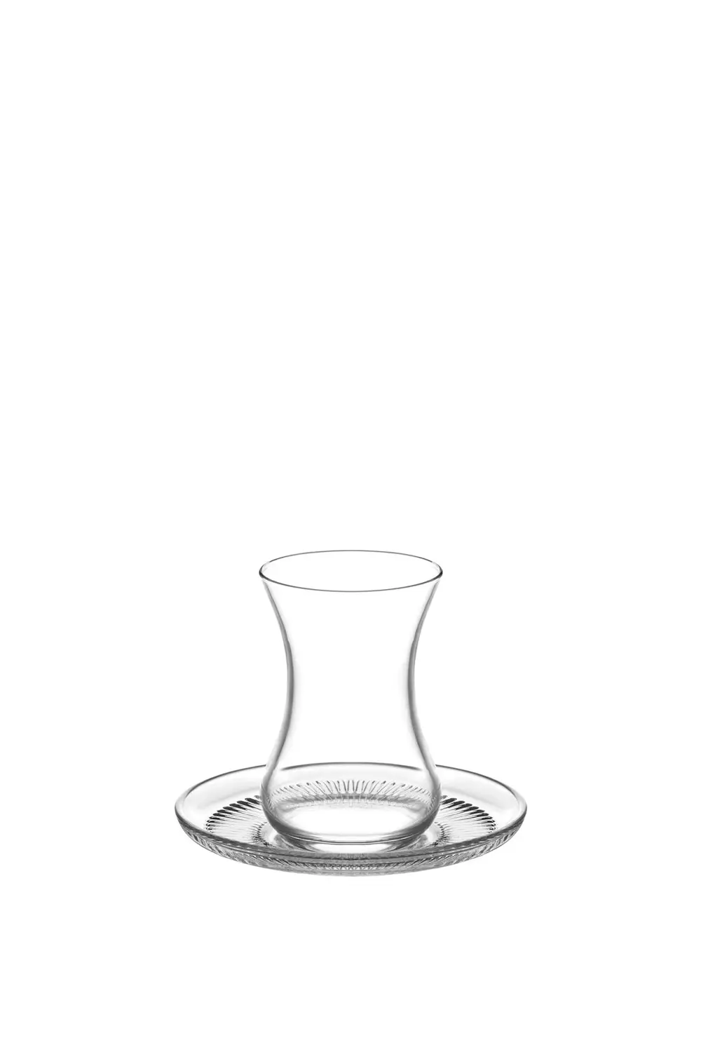 Buket Cam Çay Seti 6 Kişilik 135 ml (6 Çay Bardağı, 6 Çay Tabağı)