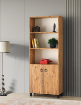 Sivas Gözde Mobilya Buket Dolapli 5 Rafli Kitaplik 70X32x178cm