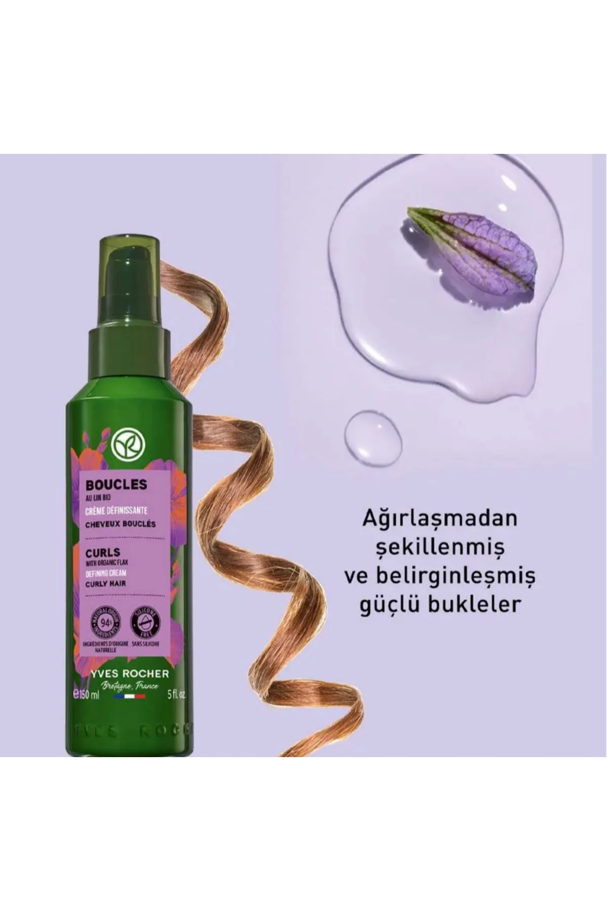 Bukle Belirginleştirici Bakım Kremi Kıvırcık Ve Dalgalı Saçlar Bo